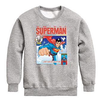 Boys 8-20 DC Comics Comic Book Cover Crew Fleece Sweatshirt