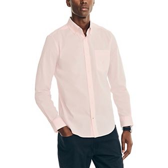 Men's Nautica Long Sleeve Tencel Anchor Gingham Shirt