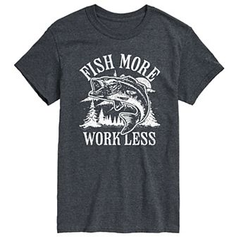 Men's Fish More Work Less Graphic Tee