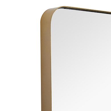 Stella & Eve Gold Finish Thin Framed Rectangle Wall Mirror