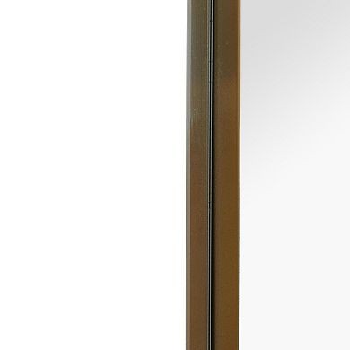 Stella & Eve Gold Finish Thin Framed Rectangle Wall Mirror