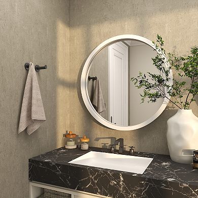 Stella & Eve Round Wooden Wall Mirror