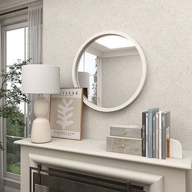 Stella & Eve Round Wooden Wall Mirror