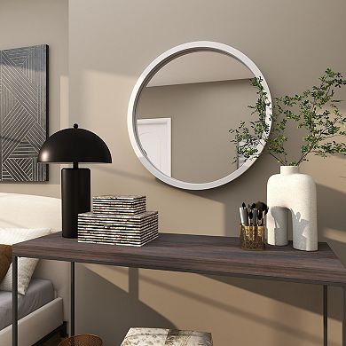 Stella & Eve Round Wooden Wall Mirror