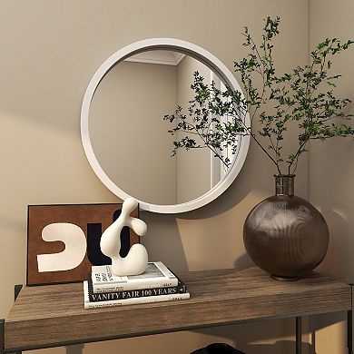 Stella & Eve Round Wooden Wall Mirror