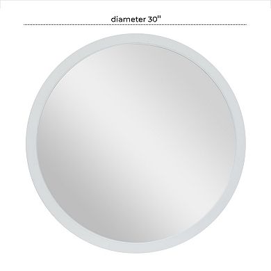 Stella & Eve Round Wooden Wall Mirror