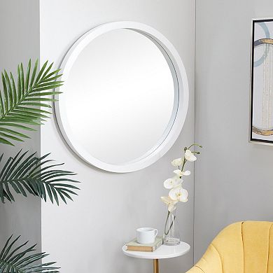 Stella & Eve Round Wooden Wall Mirror
