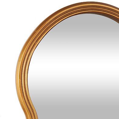 Stella & Eve Ribbed Frame Wavy Shaped Wooden Wall Mirror