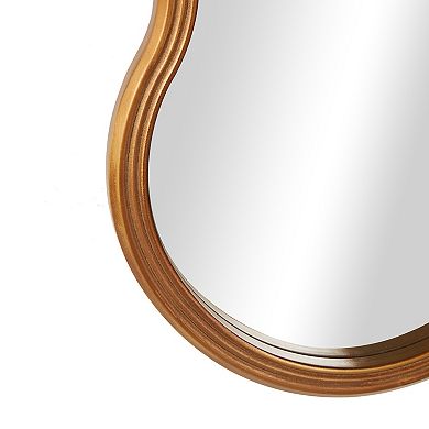 Stella & Eve Ribbed Frame Wavy Shaped Wooden Wall Mirror