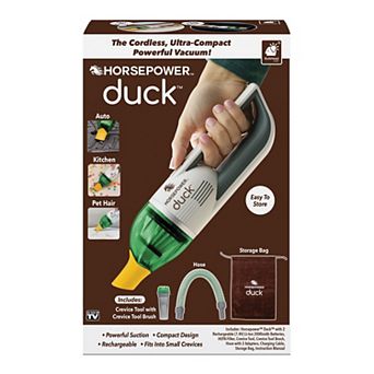 Horsepower Duck Compact Cordless Vacuum with Crevice Tool