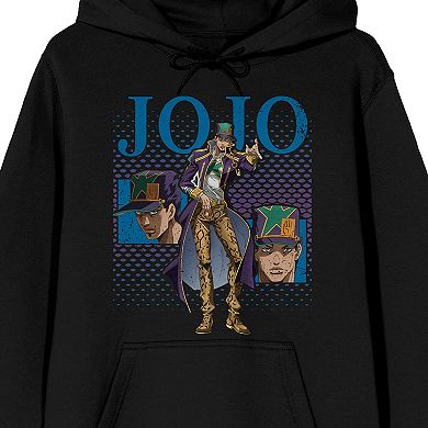 Men's Jojo's Bizarre Adventure Jotaro Headshots Graphic Hoodie