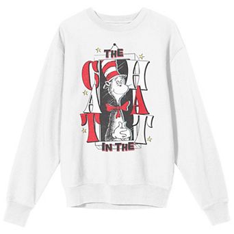 Men's Dr. Seuss The Cat In The Hat Long Sleeve Crewneck Graphic Sweatshirt