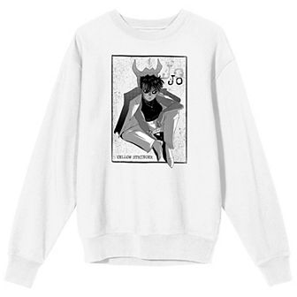 Men's Yellow Stringer Jo Comic Graphic Long Sleeve Sweatshirt