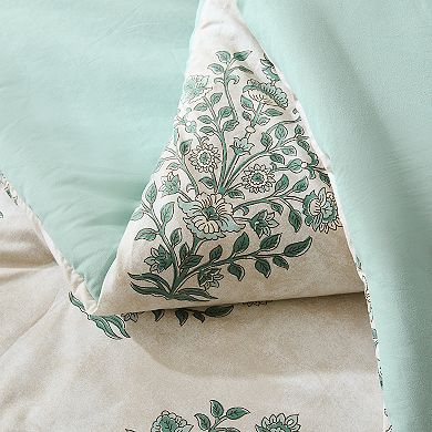 Lush Decor Sofia Flower Block Bouquet 8-Piece Comforter Set with Shams