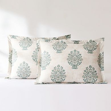 Lush Decor Sofia Flower Block Bouquet 8-Piece Comforter Set with Shams