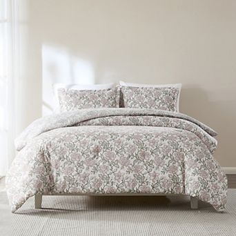 Lush Decor Zara Floral Block Reversible 3 pc Comforter Set