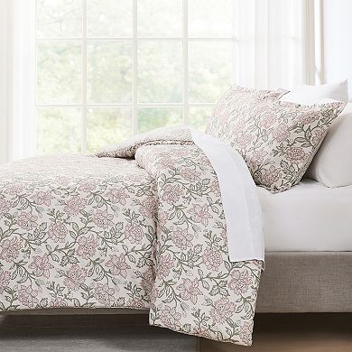 Lush Decor Zara Floral Block Reversible 3-Piece Comforter Set