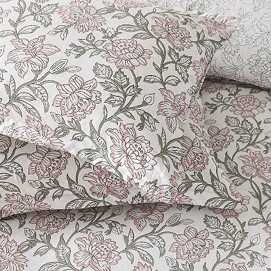 Lush Decor Zara Floral Block Reversible 5-Piece Comforter Set