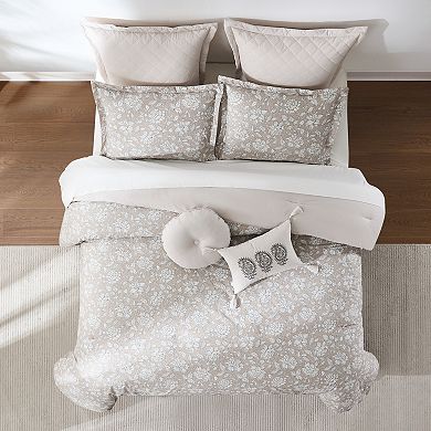 Lush Decor Zara Floral Block 8-Piece Comforter Set