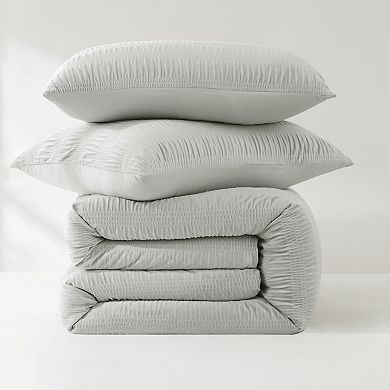 Lush Decor Azalea Ruched Velvet Stripe Comforter Set