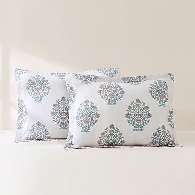 Lush Decor Sofia Flower Block Bouquet 5-Piece Comforter Set