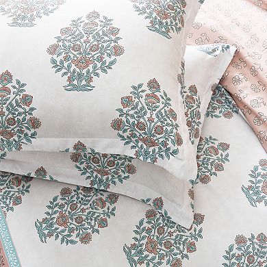 Lush Decor Sofia Flower Block Bouquet 5-Piece Comforter Set