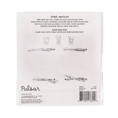 Pulsar 4-pc. Acrylic Snowflake Drink Markers