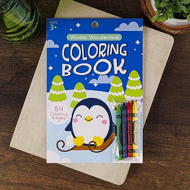 Pulsar 64-pg. Winter Wonderland Coloring Book with Crayons