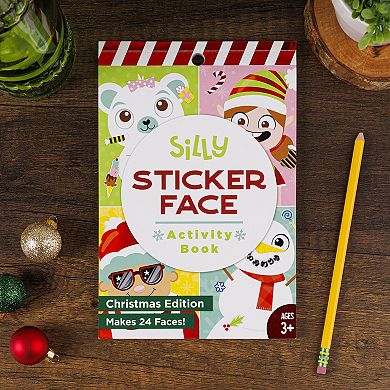 Pulsar Silly Face Sticker Activity Book Christmas Edition Makes 24 Faces