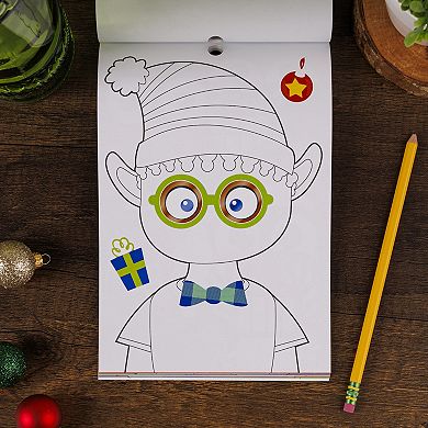 Pulsar Silly Face Sticker Activity Book Christmas Edition Makes 24 Faces