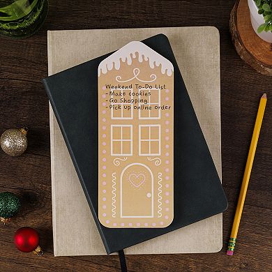 Pulsar Jumbo Holiday Sticky Notes 3-pk. Gingerbread House Design