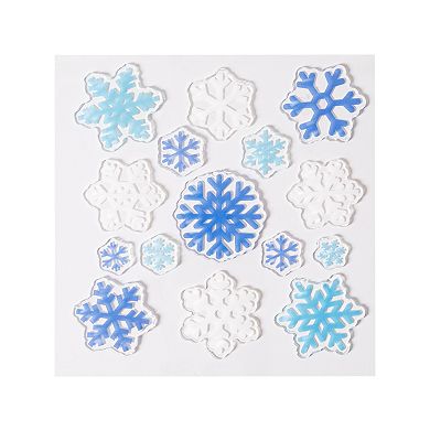 Pulsar Holiday Window Gel Clings Set of 15 Decorative Clings