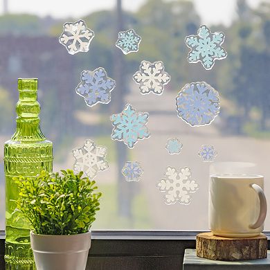 Pulsar Holiday Window Gel Clings Set of 15 Decorative Clings