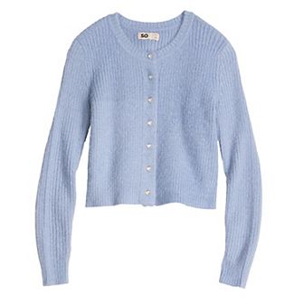 Girls 6-20 SO® Crewneck Cardigan Sweater in Regular & Plus Size