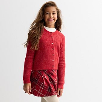 Girls 6-20 SO® Crewneck Cardigan Sweater in Regular & Plus Size