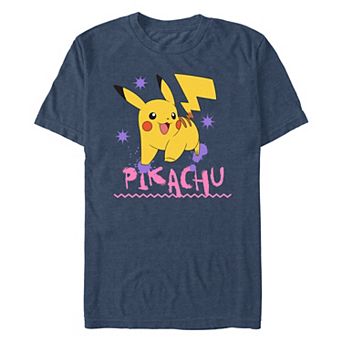 Big & Tall Pokemon Pikachu Airbrush Poster Graphic Tee