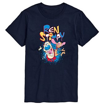 Men's Ren & Stimpy Paint Splatter Graphic Tee