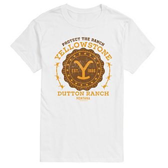 Men's Yellowstone Protect The Ranch Collegiate Graphic Tee