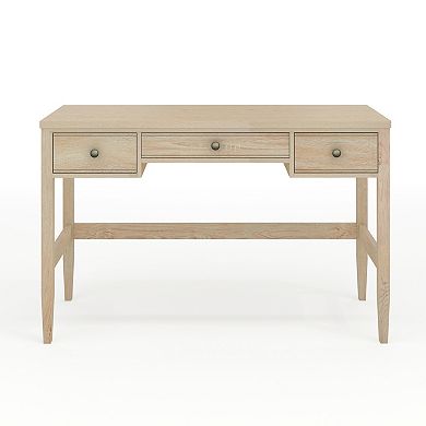 Martha Stewart Writing Desk with 3 Drawers and Tapered Legs