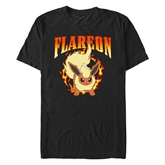 Big & Tall Pokemon Flareon Flames Graphic Tee