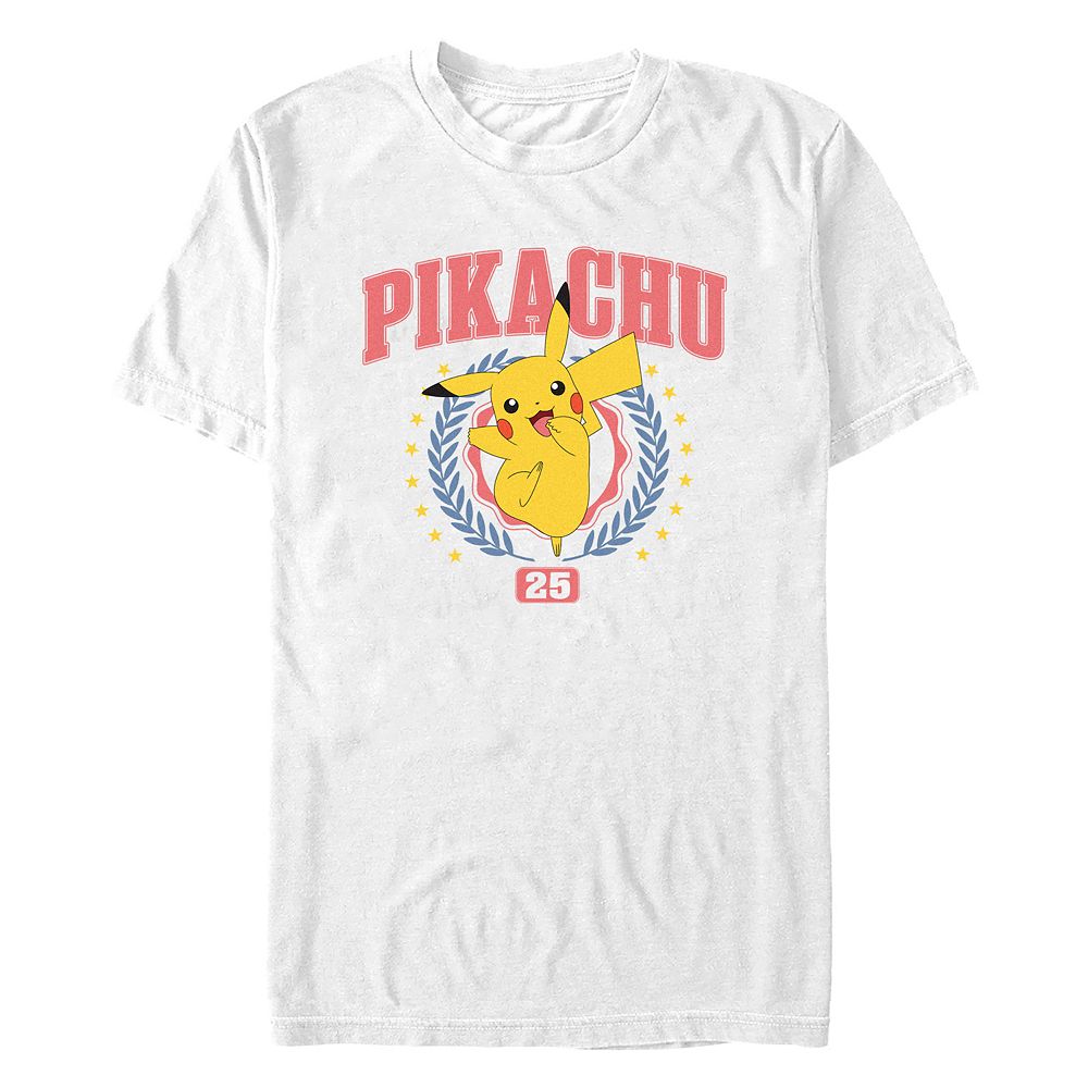 Big & Tall Pokemon Pikachu 25 Crest Graphic Tee