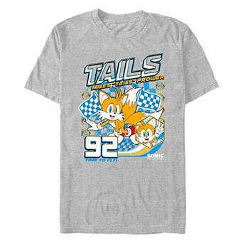 Big & Tall Sonic the Hedgehog Tails Time To Fly Poster Graphic Tee