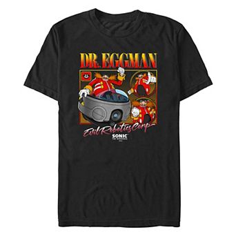 Big & Tall Sonic the Hedgehog Dr. Eggman Evil Robotics Corp Poster Graphic Tee