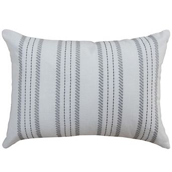 Rizzy Home Woven Stitch Seed Embroidery Rectangle Throw Pillow Cover