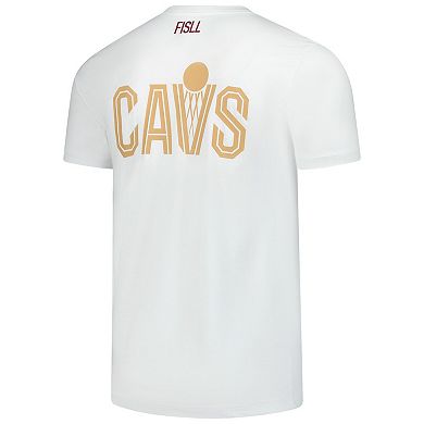 Unisex��FISLL White Cleveland Cavaliers Burst Logo T-Shirt