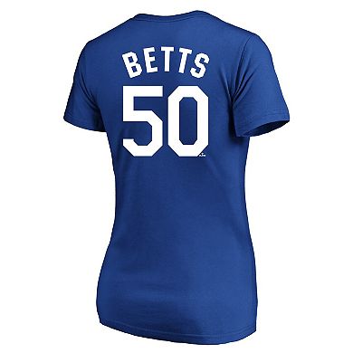 Women's Profile Mookie Betts Royal Los Angeles Dodgers Plus Size Name & Number T-Shirt