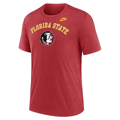 Men's Nike Heather Garnet Florida State Seminoles Legacy Arch Tri-Blend T-Shirt