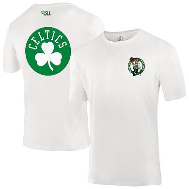 Unisex��FISLL White Boston Celtics Burst Logo T-Shirt