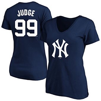 Women's�Profile Aaron Judge Navy New York Yankees Plus Size Name & Number V-Neck T-Shirt