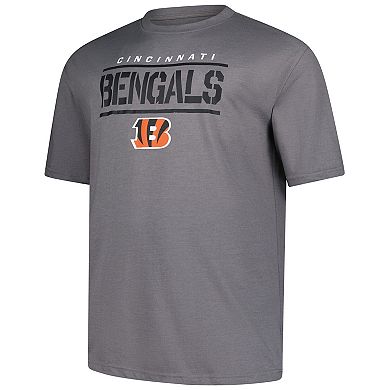 Men's Fanatics Heather Gray Cincinnati Bengals Big & Tall Top Notch T-Shirt